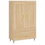 Aparador alto madera de ingeniería roble Sonoma 69,5x31x115 cm de vidaXL, Aparadores - Ref: Foro24-830303, Precio: 80,68 €, D...