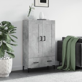 Aparador alto madera de ingeniería gris hormigón 69,5x31x115 cm de vidaXL, Aparadores - Ref: Foro24-830328, Precio: 87,99 €, ...