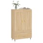 Aparador alto madera de ingeniería roble Sonoma 69,5x31x115 cm de vidaXL, Aparadores - Ref: Foro24-830303, Precio: 80,68 €, D...