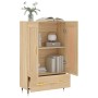 Aparador alto madera de ingeniería roble Sonoma 69,5x31x115 cm de vidaXL, Aparadores - Ref: Foro24-830303, Precio: 80,68 €, D...