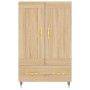 Aparador alto madera de ingeniería roble Sonoma 69,5x31x115 cm de vidaXL, Aparadores - Ref: Foro24-830303, Precio: 80,68 €, D...