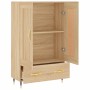 Aparador alto madera de ingeniería roble Sonoma 69,5x31x115 cm de vidaXL, Aparadores - Ref: Foro24-830303, Precio: 80,68 €, D...