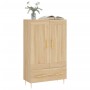 Aparador alto madera de ingeniería roble Sonoma 69,5x31x115 cm de vidaXL, Aparadores - Ref: Foro24-830311, Precio: 81,45 €, D...