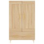 Aparador alto madera de ingeniería roble Sonoma 69,5x31x115 cm de vidaXL, Aparadores - Ref: Foro24-830311, Precio: 81,45 €, D...