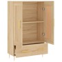 Aparador alto madera de ingeniería roble Sonoma 69,5x31x115 cm de vidaXL, Aparadores - Ref: Foro24-830311, Precio: 81,45 €, D...