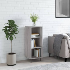 Aparador de madera de ingeniería gris Sonoma 34,5x32,5x90 cm de vidaXL, Aparadores - Ref: Foro24-828730, Precio: 44,99 €, Des...