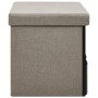 Folding storage bench taupe synthetic linen 76x38x38 cm by vidaXL, Benches for halls and storage - Ref: Foro24-338810, Price:...