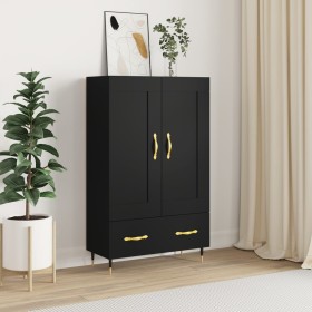 Tall black engineered wood sideboard 69.5x31x115 cm by vidaXL, Sideboards - Ref: Foro24-830301, Price: 102,99 €, Discount: %