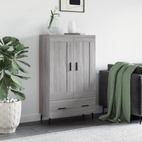 Tall Sonoma gray engineered wood sideboard 69.5x31x115 cm by vidaXL, Sideboards - Ref: Foro24-830346, Price: 86,99 €, Discoun...