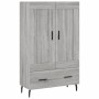 Tall Sonoma gray engineered wood sideboard 69.5x31x115 cm by vidaXL, Sideboards - Ref: Foro24-830346, Price: 87,05 €, Discoun...