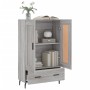 Tall Sonoma gray engineered wood sideboard 69.5x31x115 cm by vidaXL, Sideboards - Ref: Foro24-830346, Price: 87,05 €, Discoun...