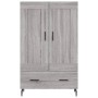 Tall Sonoma gray engineered wood sideboard 69.5x31x115 cm by vidaXL, Sideboards - Ref: Foro24-830346, Price: 87,05 €, Discoun...