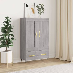 Tall Sonoma gray engineered wood sideboard 69.5x31x115 cm by vidaXL, Sideboards - Ref: Foro24-830306, Price: 68,99 €, Discoun...