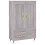 Tall Sonoma gray engineered wood sideboard 69.5x31x115 cm by vidaXL, Sideboards - Ref: Foro24-830306, Price: 68,85 €, Discoun...