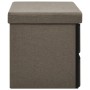 Brown synthetic linen folding storage bench 76x38x38 cm by vidaXL, Benches for halls and storage - Ref: Foro24-338813, Price:...