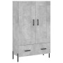 Aparador alto madera de ingeniería gris hormigón 69,5x31x115 cm de vidaXL, Aparadores - Ref: Foro24-830336, Precio: 66,99 €, ...