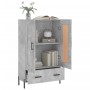 Aparador alto madera de ingeniería gris hormigón 69,5x31x115 cm de vidaXL, Aparadores - Ref: Foro24-830336, Precio: 66,99 €, ...