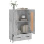 Aparador alto madera de ingeniería gris hormigón 69,5x31x115 cm de vidaXL, Aparadores - Ref: Foro24-830320, Precio: 79,50 €, ...