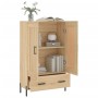 Aparador alto madera de ingeniería roble Sonoma 69,5x31x115 cm de vidaXL, Aparadores - Ref: Foro24-830335, Precio: 111,21 €, ...