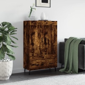 Tall smoked oak engineered wood sideboard 69.5x31x115 cm by vidaXL, Sideboards - Ref: Foro24-830345, Price: 68,99 €, Discount: %