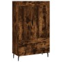 Tall smoked oak engineered wood sideboard 69.5x31x115 cm by vidaXL, Sideboards - Ref: Foro24-830345, Price: 68,70 €, Discount: %