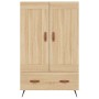 Aparador alto madera de ingeniería roble Sonoma 69,5x31x115 cm de vidaXL, Aparadores - Ref: Foro24-830295, Precio: 80,91 €, D...