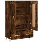 Aparador alto madera de ingeniería roble ahumado 69,5x31x115 cm de vidaXL, Aparadores - Ref: Foro24-830305, Precio: 80,68 €, ...