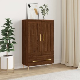 Aparador alto madera de ingeniería roble marrón 69,5x31x115 cm de vidaXL, Aparadores - Ref: Foro24-830315, Precio: 83,99 €, D...