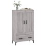 Tall Sonoma Gray Engineered Wood Sideboard 69.5x31x115 cm by vidaXL, Sideboards - Ref: Foro24-830330, Price: 88,05 €, Discoun...