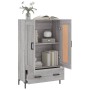 Tall Sonoma Gray Engineered Wood Sideboard 69.5x31x115 cm by vidaXL, Sideboards - Ref: Foro24-830330, Price: 88,05 €, Discoun...