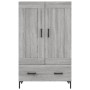 Tall Sonoma Gray Engineered Wood Sideboard 69.5x31x115 cm by vidaXL, Sideboards - Ref: Foro24-830330, Price: 88,05 €, Discoun...