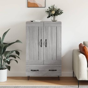 Tall Sonoma gray engineered wood sideboard 69.5x31x115 cm by vidaXL, Sideboards - Ref: Foro24-830322, Price: 85,40 €, Discoun...