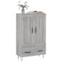 Tall Sonoma gray engineered wood sideboard 69.5x31x115 cm by vidaXL, Sideboards - Ref: Foro24-830322, Price: 85,40 €, Discoun...