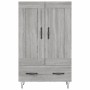 Tall Sonoma gray engineered wood sideboard 69.5x31x115 cm by vidaXL, Sideboards - Ref: Foro24-830322, Price: 85,40 €, Discoun...