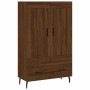 Tall engineered wood sideboard in brown oak 69.5x31x115 cm by vidaXL, Sideboards - Ref: Foro24-830347, Price: 86,64 €, Discou...