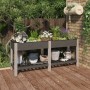 Arriate de jardín con estante WPC gris 175x50x75 cm de vidaXL, Maceteros y jardineras - Ref: Foro24-362572, Precio: 136,99 €,...