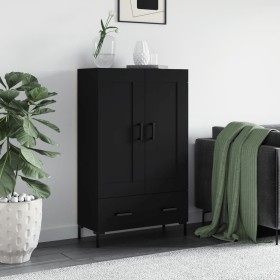 Tall black engineered wood sideboard 69.5x31x115 cm by vidaXL, Sideboards - Ref: Foro24-830325, Price: 87,99 €, Discount: %