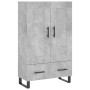 Aparador alto madera de ingeniería gris hormigón 69,5x31x115 cm de vidaXL, Aparadores - Ref: Foro24-830352, Precio: 87,23 €, ...