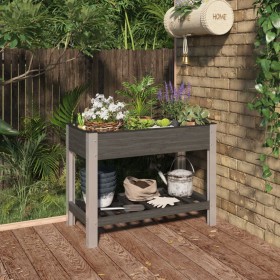 Arriate de jardín con estante WPC gris 100x50x75 cm de vidaXL, Maceteros y jardineras - Ref: Foro24-362569, Precio: 91,96 €, ...