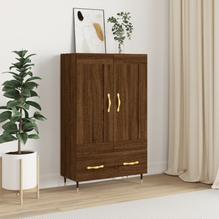 Tall engineered wood sideboard in brown oak 69.5x31x115 cm by vidaXL, Sideboards - Ref: Foro24-830307, Price: 83,28 €, Discou...