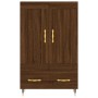 Tall engineered wood sideboard in brown oak 69.5x31x115 cm by vidaXL, Sideboards - Ref: Foro24-830307, Price: 83,28 €, Discou...