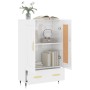 High glossy white engineered wood sideboard 69.5x31x115 cm by vidaXL, Sideboards - Ref: Foro24-830302, Price: 88,46 €, Discou...