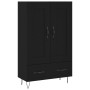 Tall black engineered wood sideboard 69.5x31x115 cm by vidaXL, Sideboards - Ref: Foro24-830317, Price: 86,64 €, Discount: %