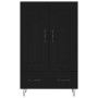 Tall black engineered wood sideboard 69.5x31x115 cm by vidaXL, Sideboards - Ref: Foro24-830317, Price: 86,64 €, Discount: %