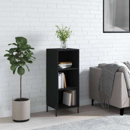 Black engineered wood sideboard 34.5x32.5x90 cm by vidaXL, Sideboards - Ref: Foro24-828741, Price: 50,26 €, Discount: %