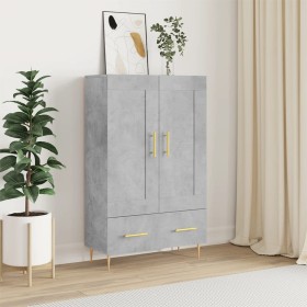 Aparador alto madera de ingeniería gris hormigón 69,5x31x115 cm de vidaXL, Aparadores - Ref: Foro24-830312, Precio: 81,47 €, ...