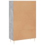 Concrete gray engineered wood tall sideboard 69.5x31x115 cm by vidaXL, Sideboards - Ref: Foro24-830312, Price: 81,47 €, Disco...