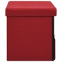 Red synthetic linen folding storage bench 76x38x38 cm by vidaXL, Benches for halls and storage - Ref: Foro24-338809, Price: 4...