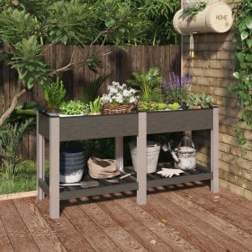 Arriate de jardín con estante WPC gris 150x50x75 cm de vidaXL, Maceteros y jardineras - Ref: Foro24-362571, Precio: 133,14 €,...