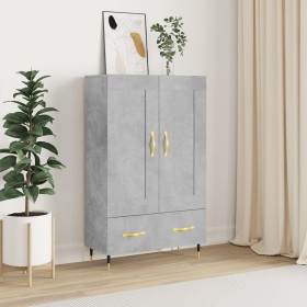 Aparador alto madera de ingeniería gris hormigón 69,5x31x115 cm de vidaXL, Aparadores - Ref: Foro24-830304, Precio: 80,99 €, ...